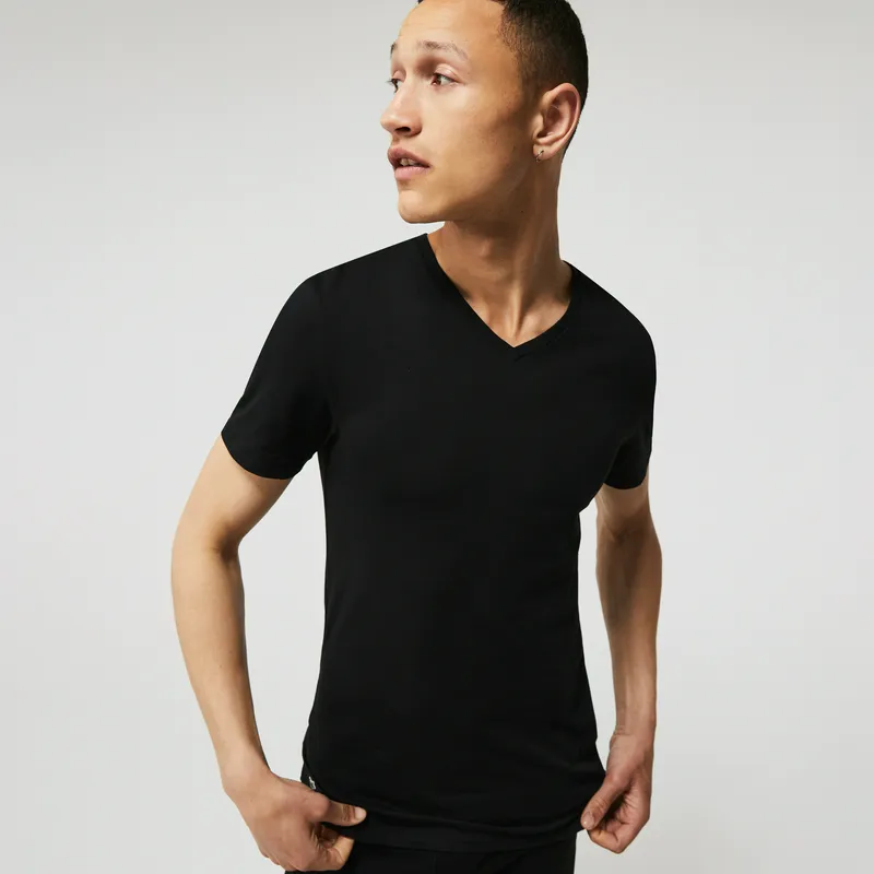 Футболка Lacoste приталенного кроя, черный, арт. TH3374