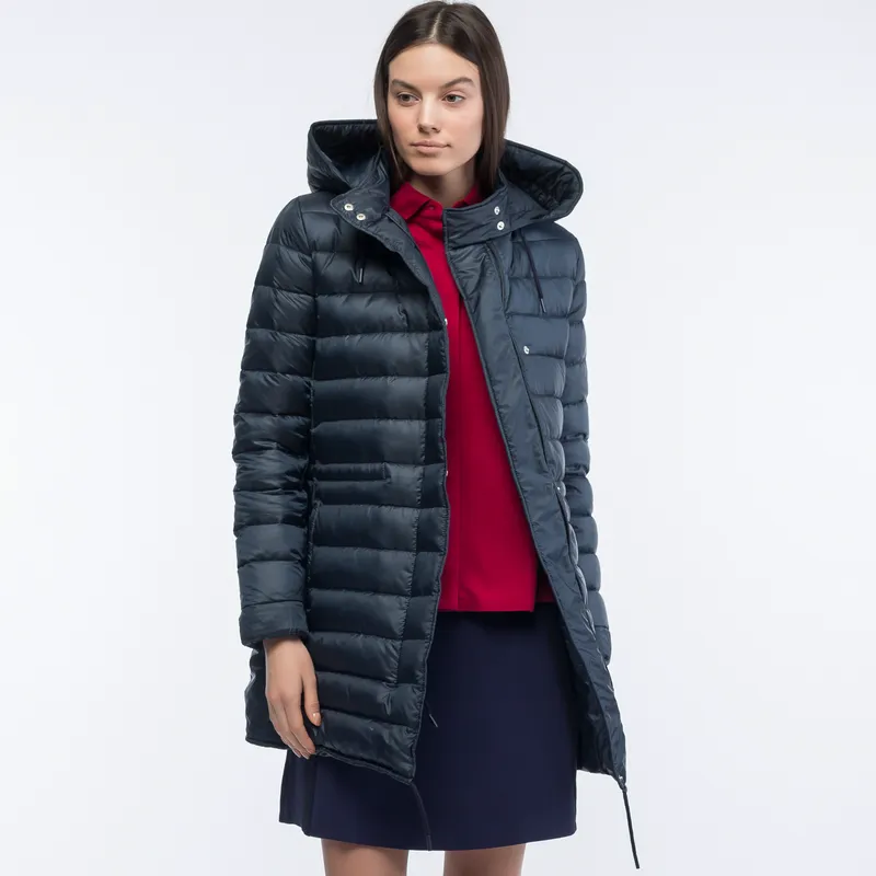 Куртка Lacoste стеганая длинная, синий, арт. BF8800