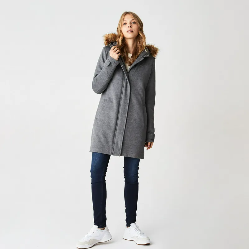 Утепленная куртка с мехом Lacoste, серый, арт. BF2100