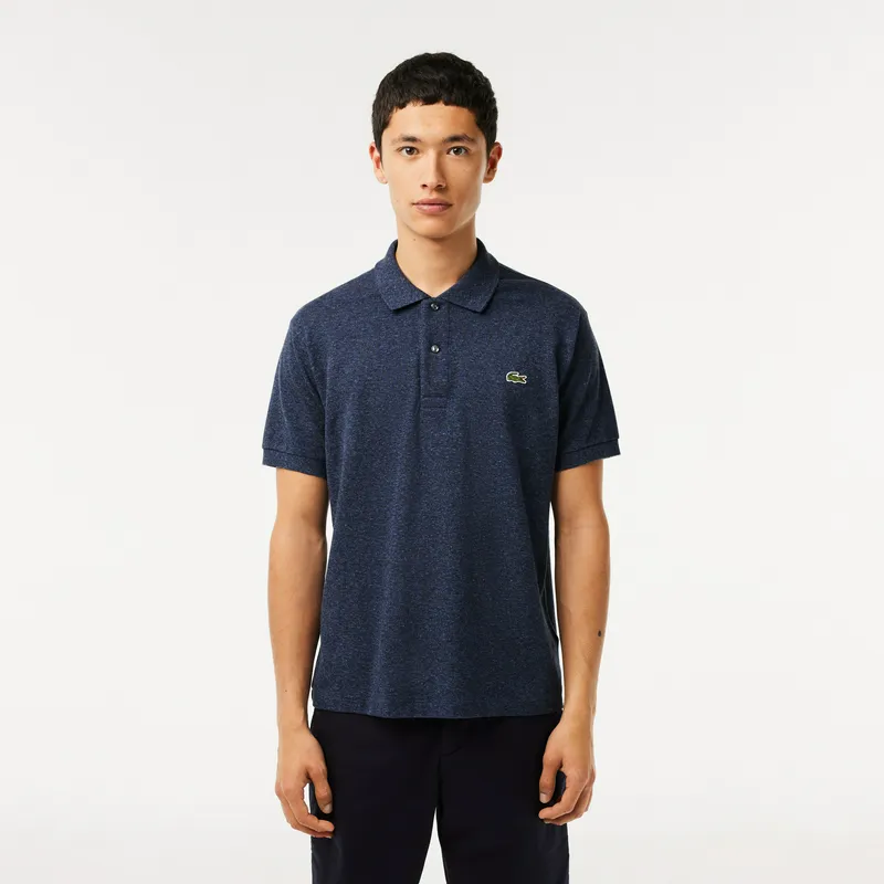 Поло Lacoste из меланжевой ткани, бежевый, арт. L1264
