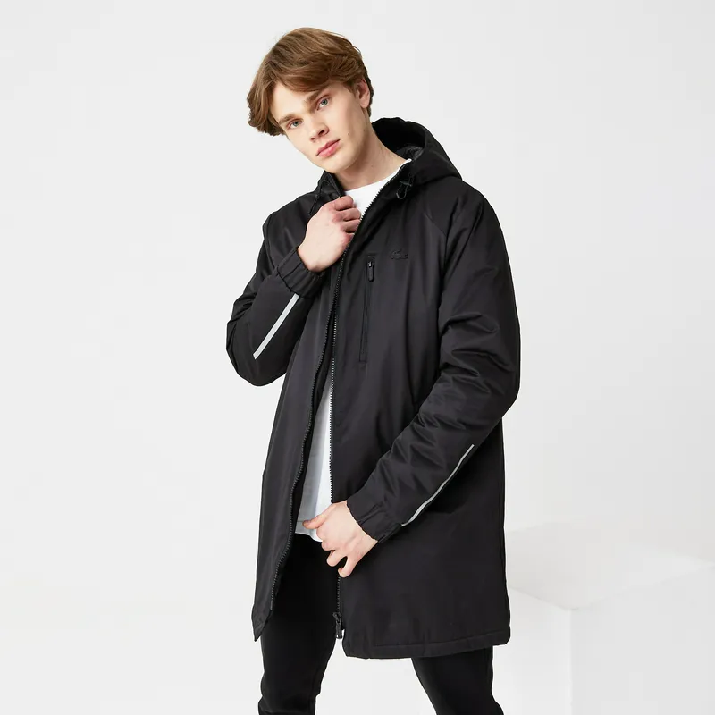Куртка-ветровка Lacoste с капюшоном, черный, арт. BH0321