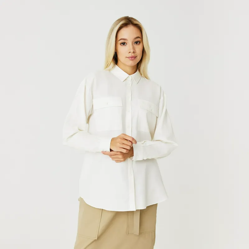 Рубашка Lacoste свободная, белый, арт. CF0302