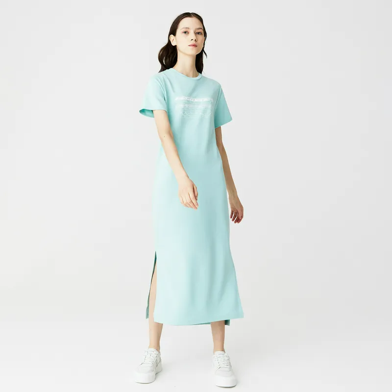 Платье Lacoste с вырезом, голубой, арт. EF0328