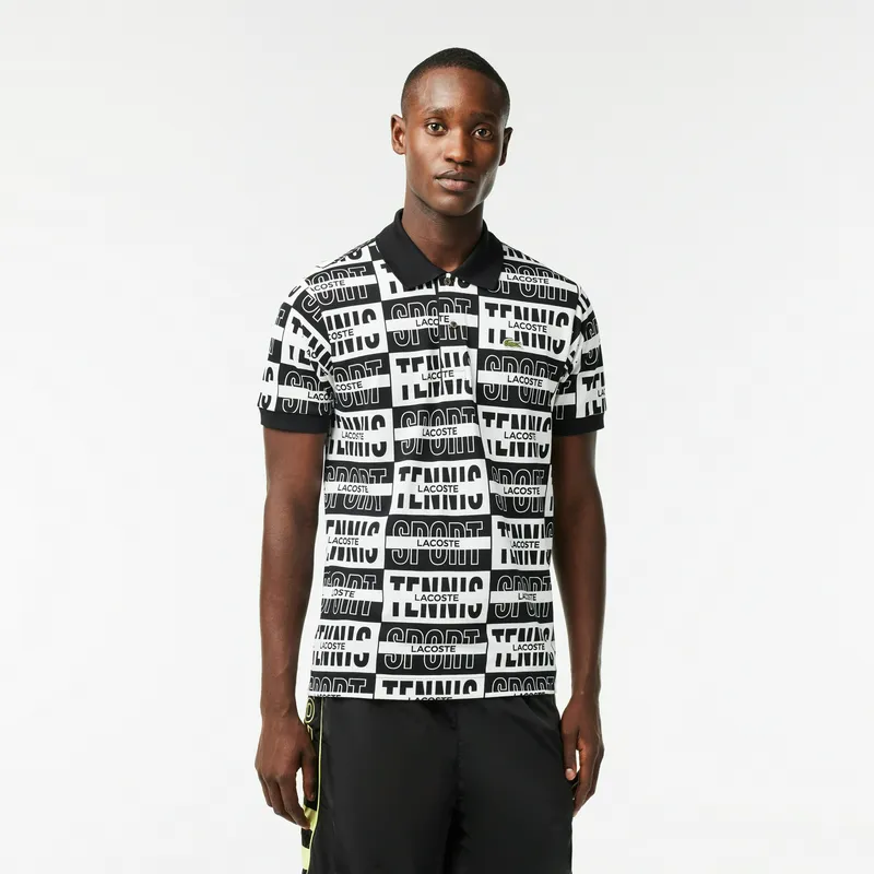 Поло Lacoste с принтом, белый, арт. PH2057