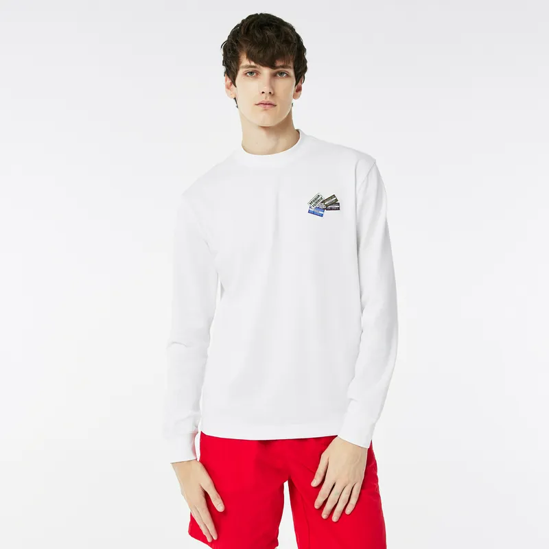 Футболка с длинными рукавами Lacoste, белый, арт. TH2061