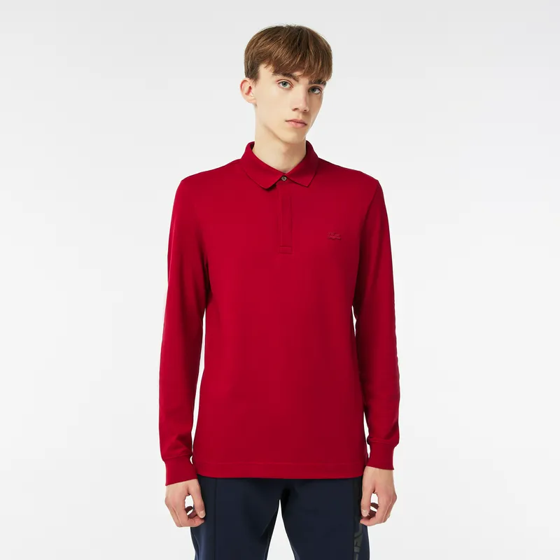 Поло Lacoste с длинными рукавами, красный, арт. PH2481