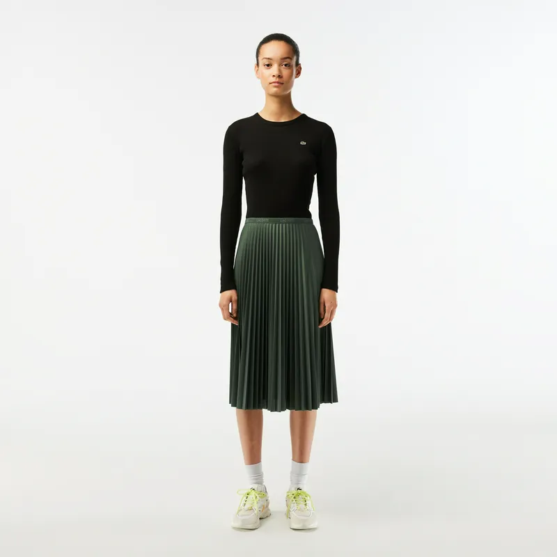 Плиссированная юбка Lacoste, зеленый, арт. JF8050