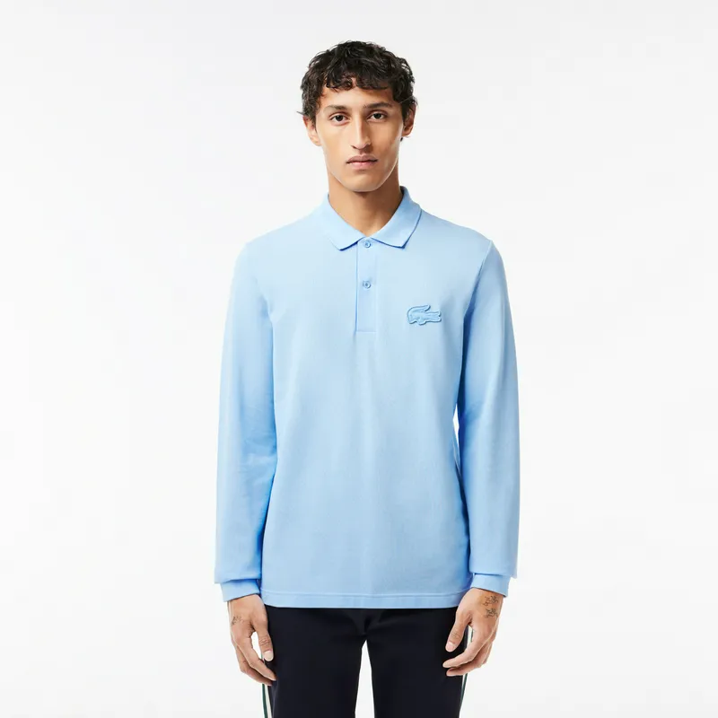 Поло Lacoste с длинными рукавами, голубой, арт. PH2088