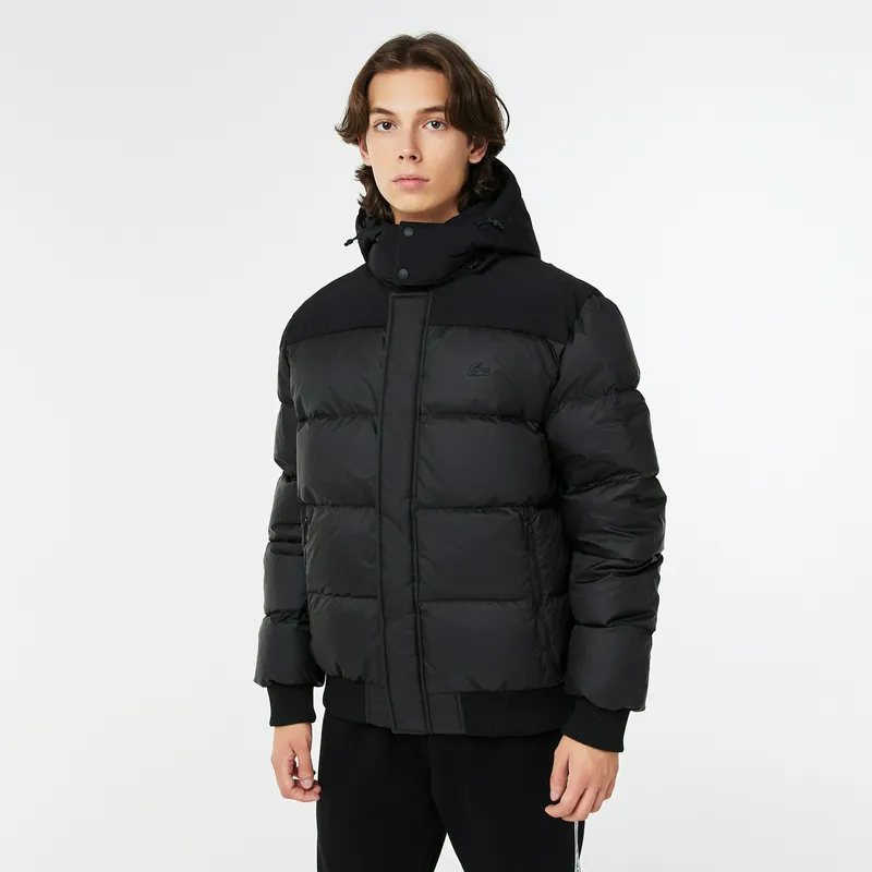 Куртка Lacoste утепленная со съемным капюшоном, черный, арт. BH2350