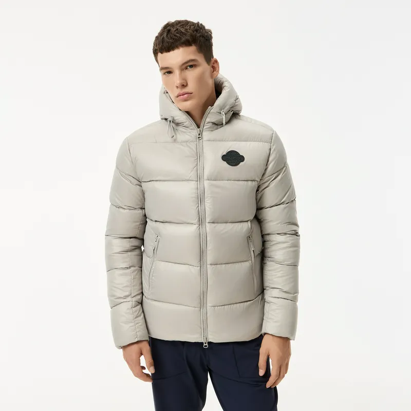 Куртка-пуховик Lacoste короткая, серый, арт. BH2417R