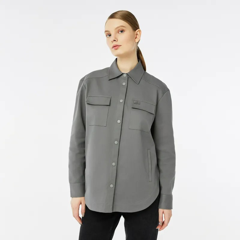 Рубашка Lacoste из смесового хлопка, серый, арт. CF2401