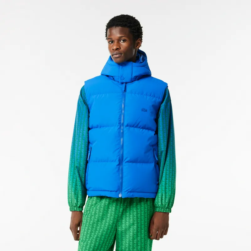 Жилетка стеганая Lacoste с высоким воротом, синий, арт. BH1611