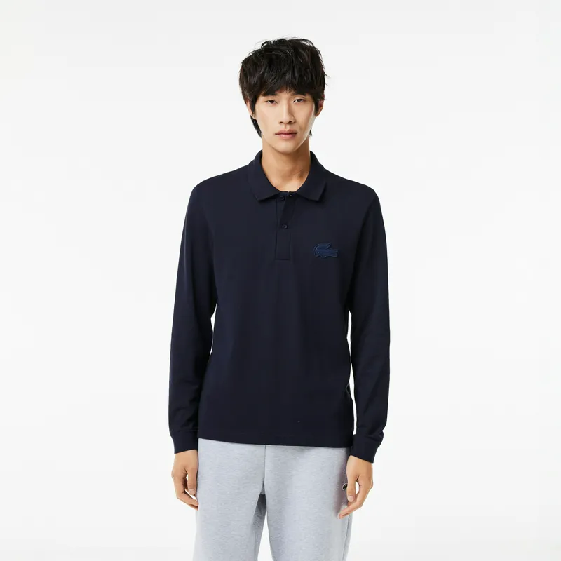 Поло Lacoste с длинными рукавами, синий, арт. PH2088