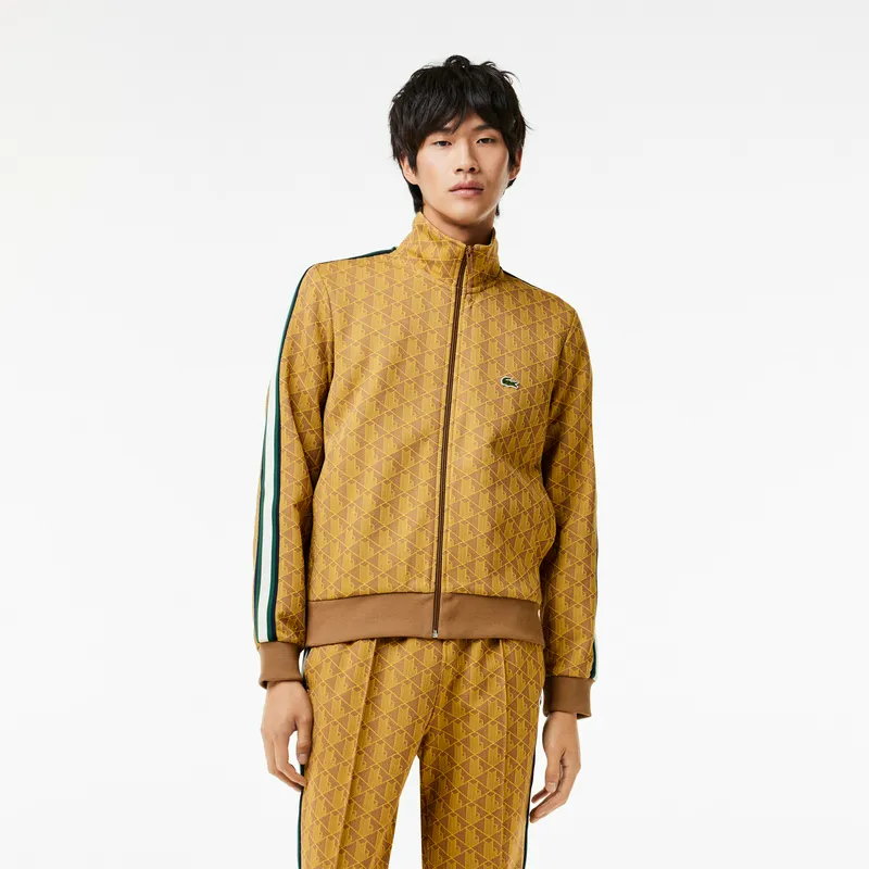Толстовка Lacoste жаккардовая с монограммой, желтый, арт. SH1368