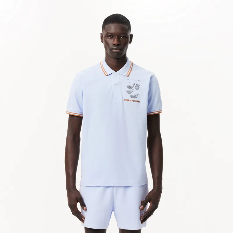 Поло Lacoste из органического хлопка, голубой, арт. PH8008