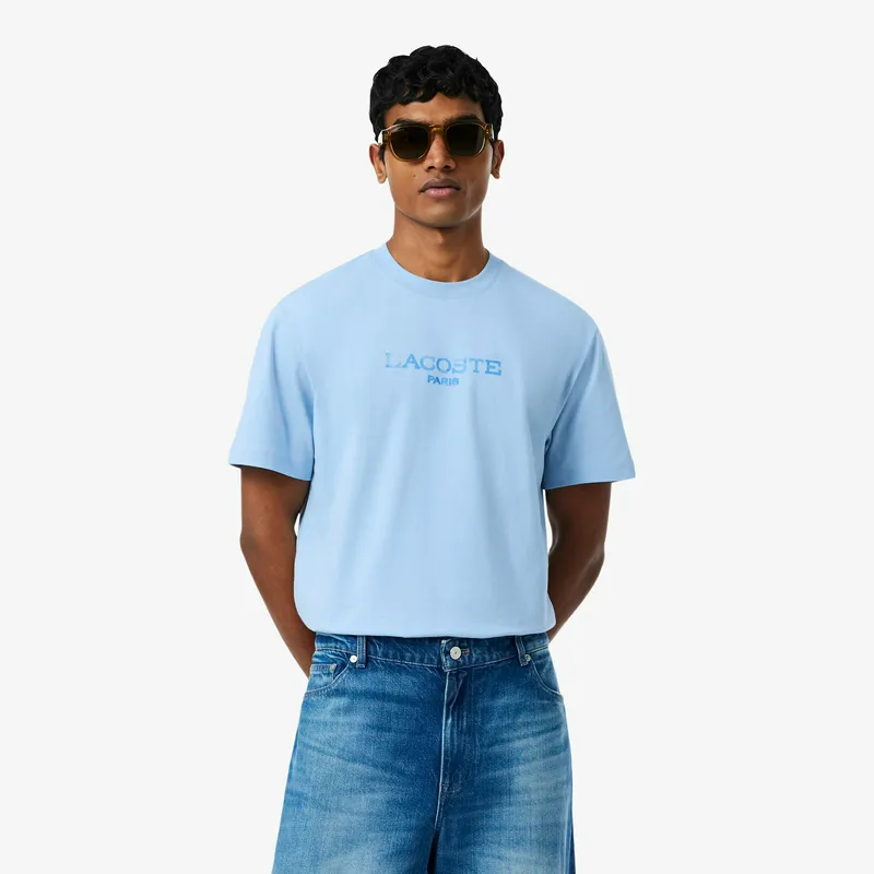 Футболка Lacoste из хлопка, голубой, арт. TH1435