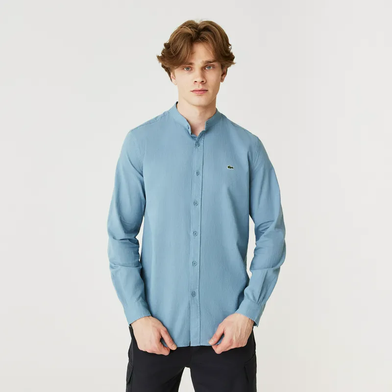 Рубашка Lacoste из смеси льна, голубой, арт. CH0323