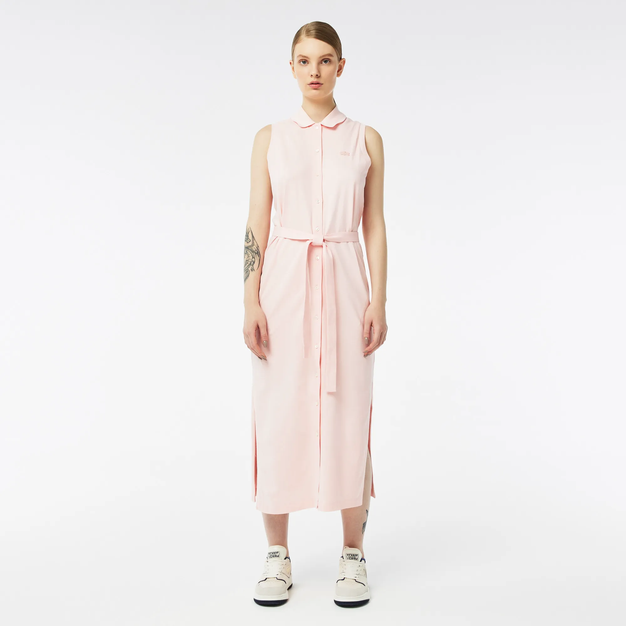 Платье Lacoste с поясом без рукавов, розовый, арт. EF1107C