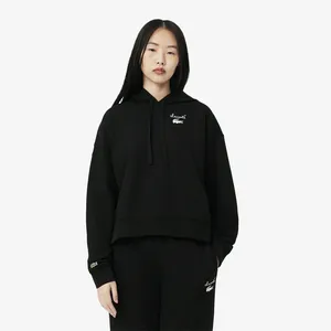 Женская флисовая толстовка Lacoste OVERSIZED Fit, черный, арт. SF2649