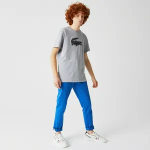 Мужские классические брюки чинос Lacoste Slim Fit из хлопка, синий, арт. HH2661