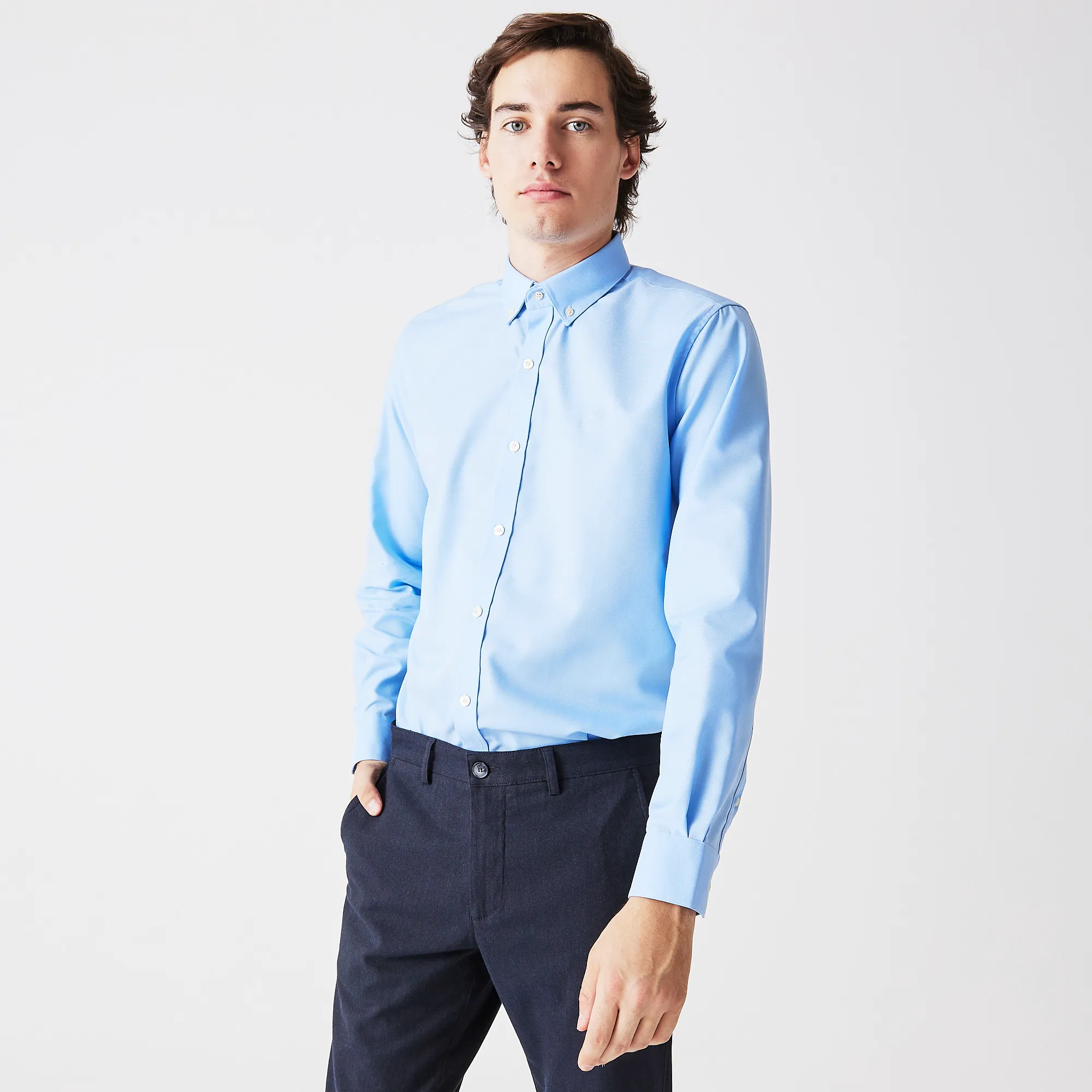 Хлопковая рубашка Lacoste, голубой, арт. CH9623R