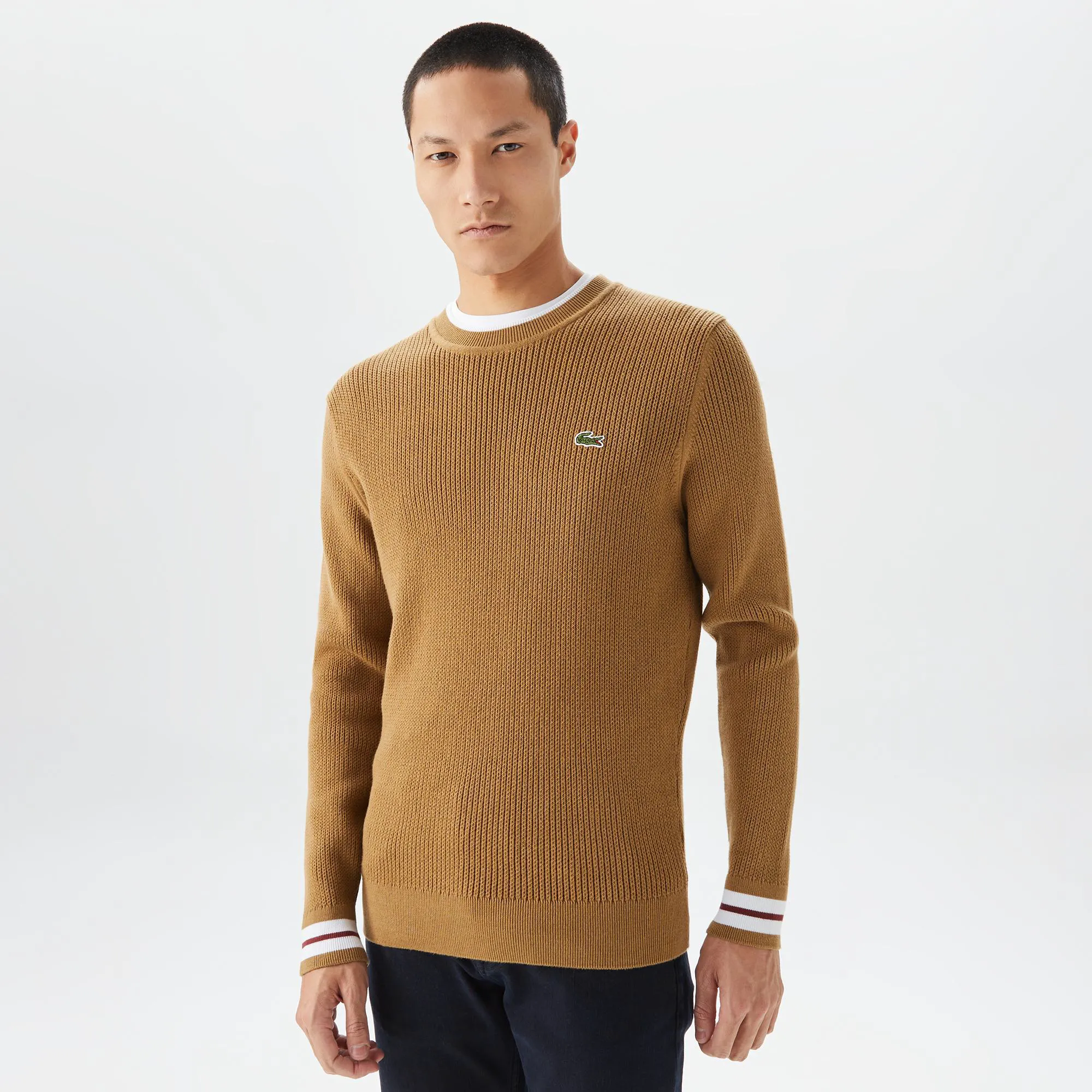 Мужской свитер Lacoste Regular Fit, коричневый, арт. AH2329