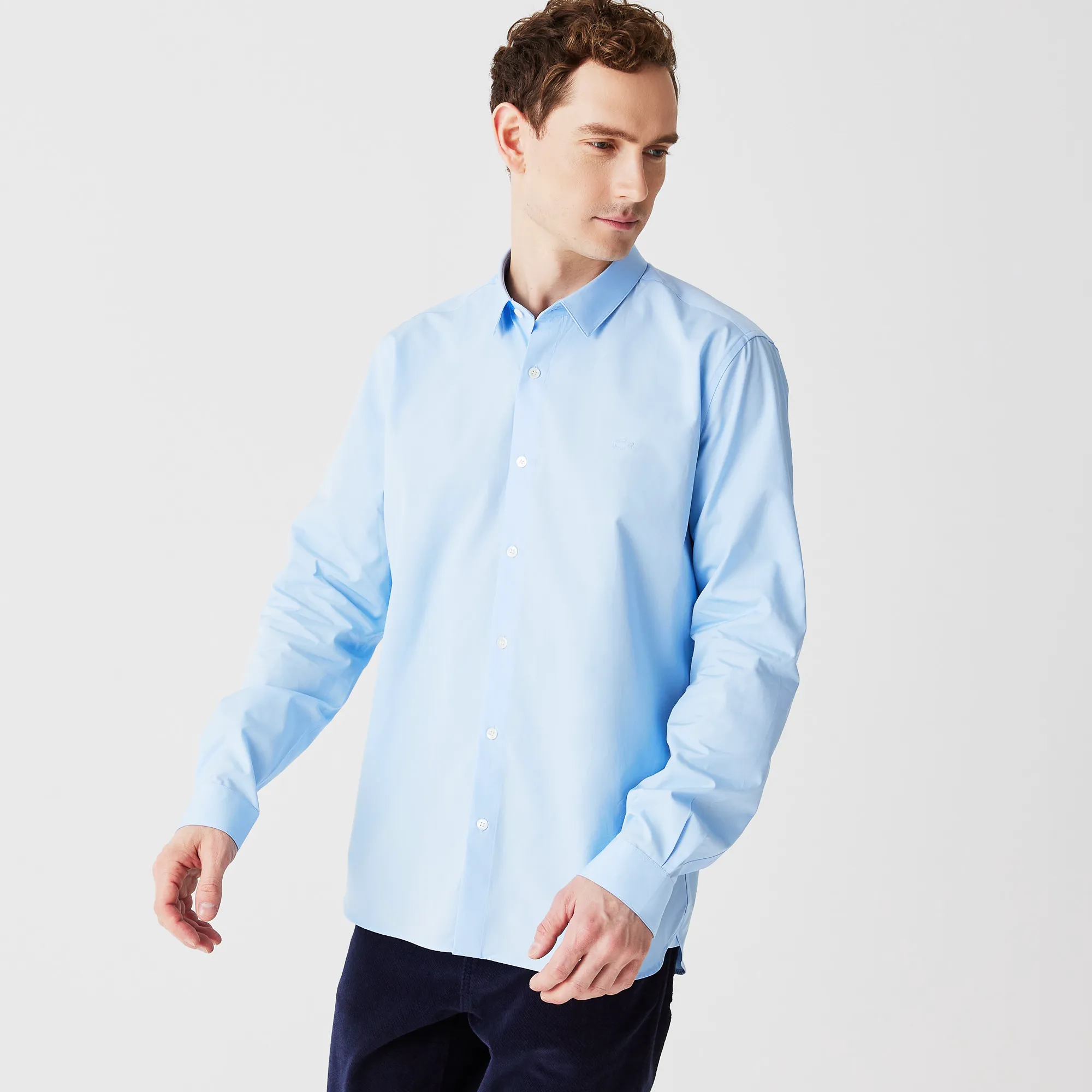 Хлопковая рубашка Lacoste, голубой, арт. CH0141