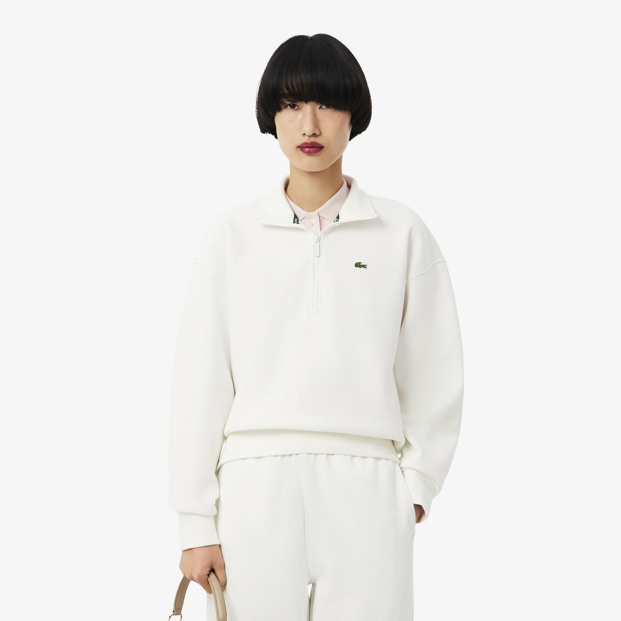 Женский свитшот Lacoste RELAXED FIT, белый, арт. SF5271