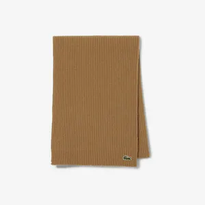 Шерстяной шарф Lacoste Unisex, коричневый, арт. RE0058
