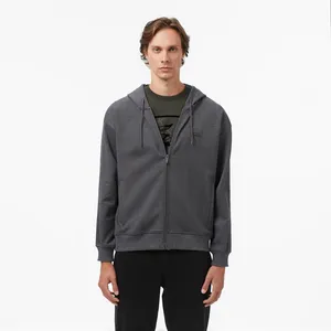 Мужской хлопковый свитшот Lacoste Relaxed Fit, серый, арт. SH2607