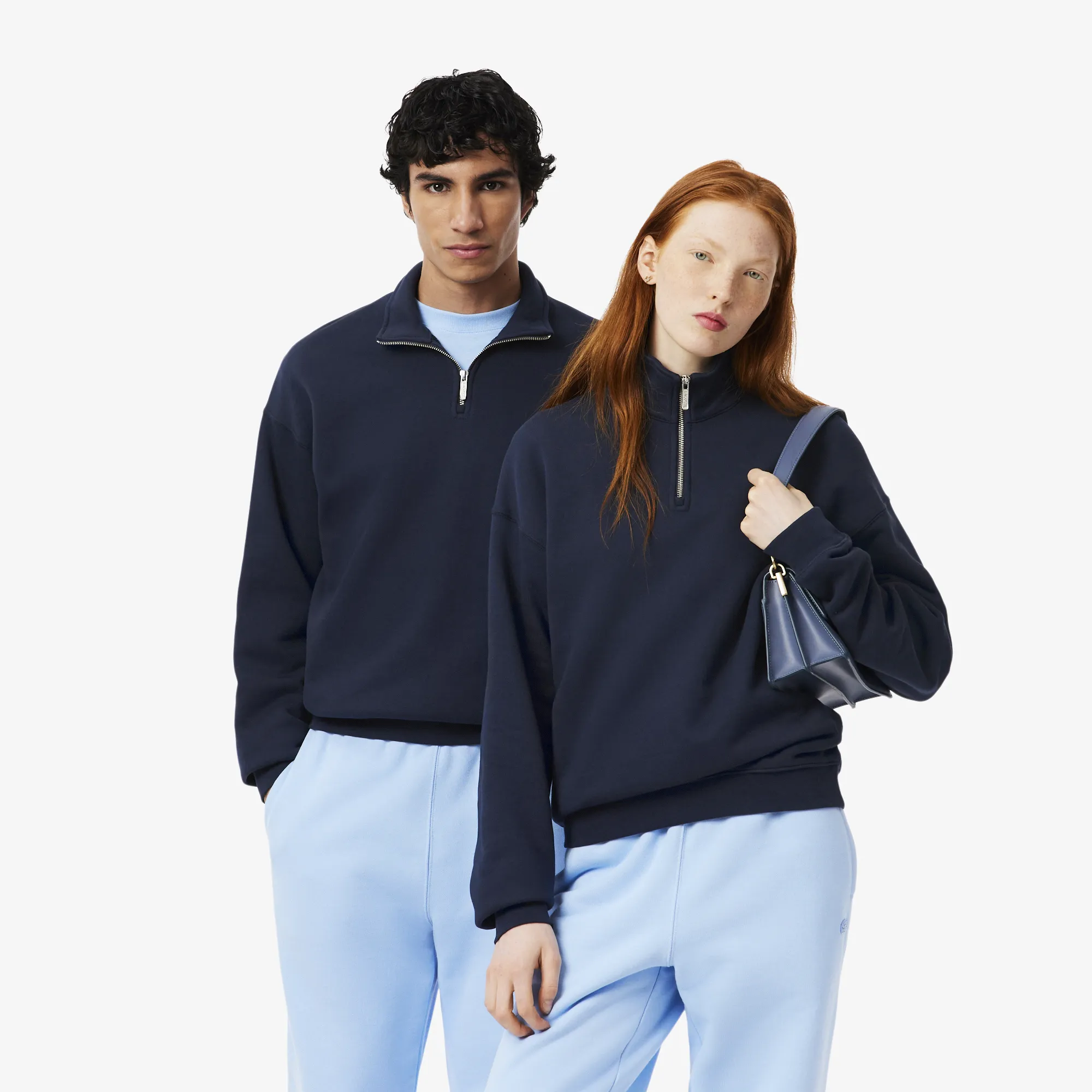 Хлопковый свитшот Lacoste Loose Fit, синий, арт. SH7759