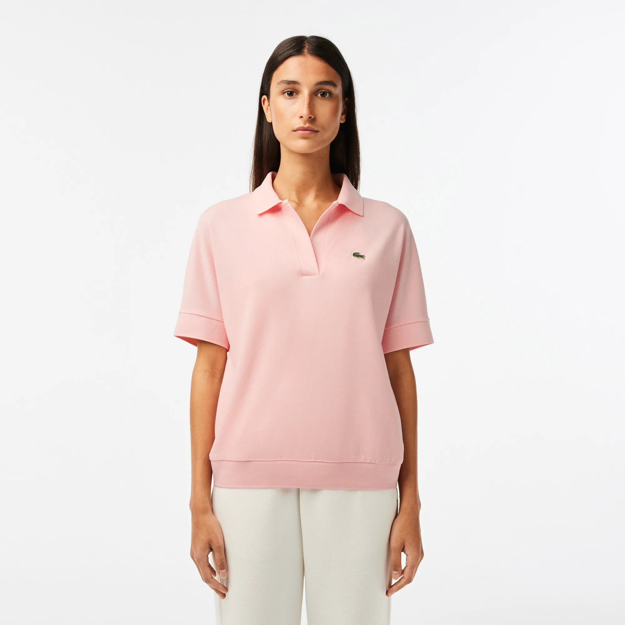 Поло Lacoste Loose Fit, розовый, арт. PF0504