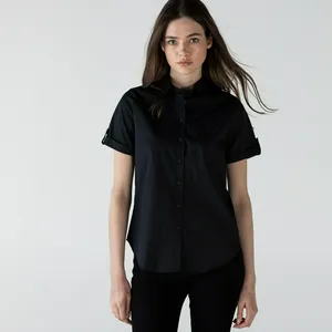 Женская рубашка Lacoste с коротким рукавом, черный, арт. CF0107