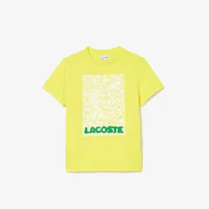 Детская футболка Lacoste из органического хлопка, желтый, арт. TJ8457