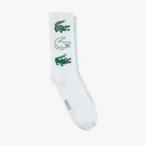 Высокие носки Lacoste с принтом, белый, арт. RA2529