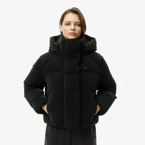 Укороченная куртка Lacoste с капюшоном, черный, арт. BF2607