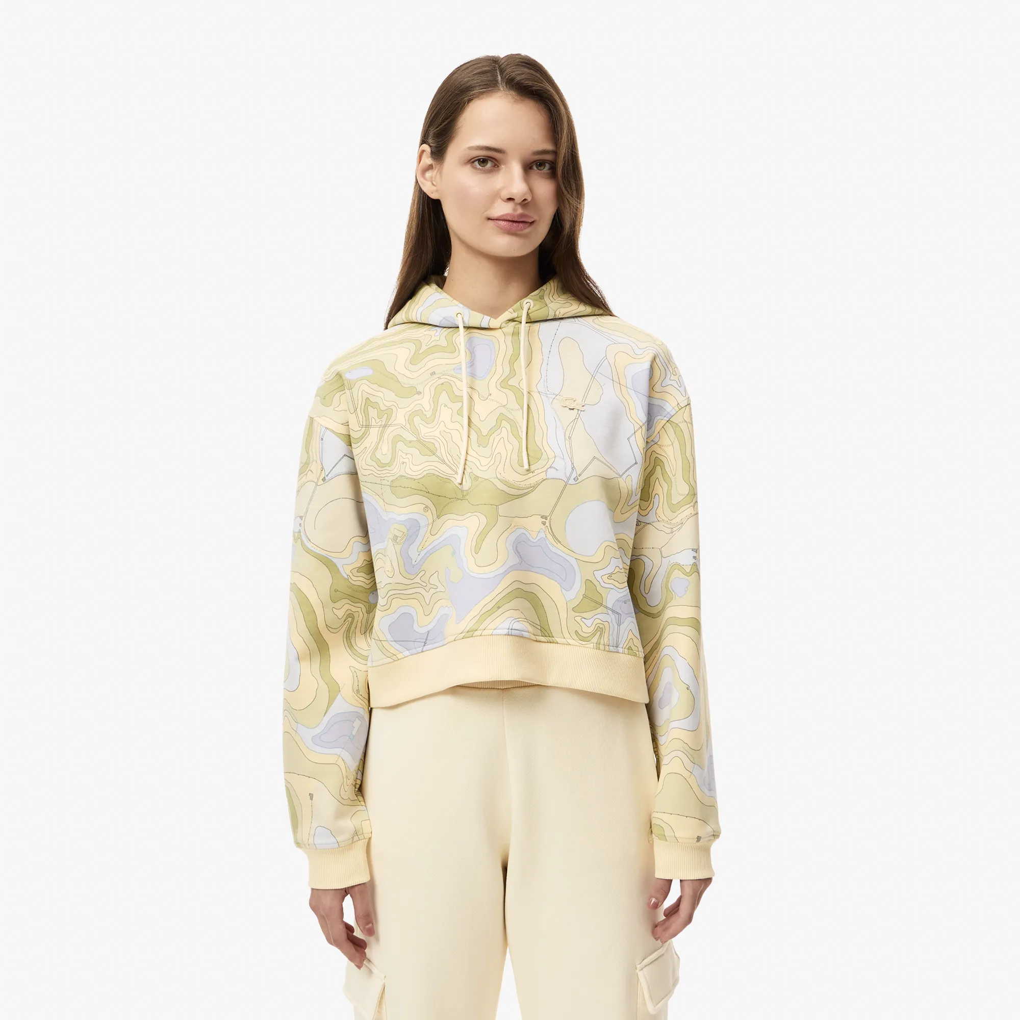 Женский свитшот Lacoste OVERSIZE FIT, хаки, арт. SF2602