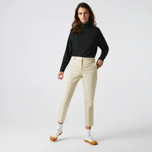 Женские брюки Lacoste из эластичного хлопка, бежевый, арт. HF4531