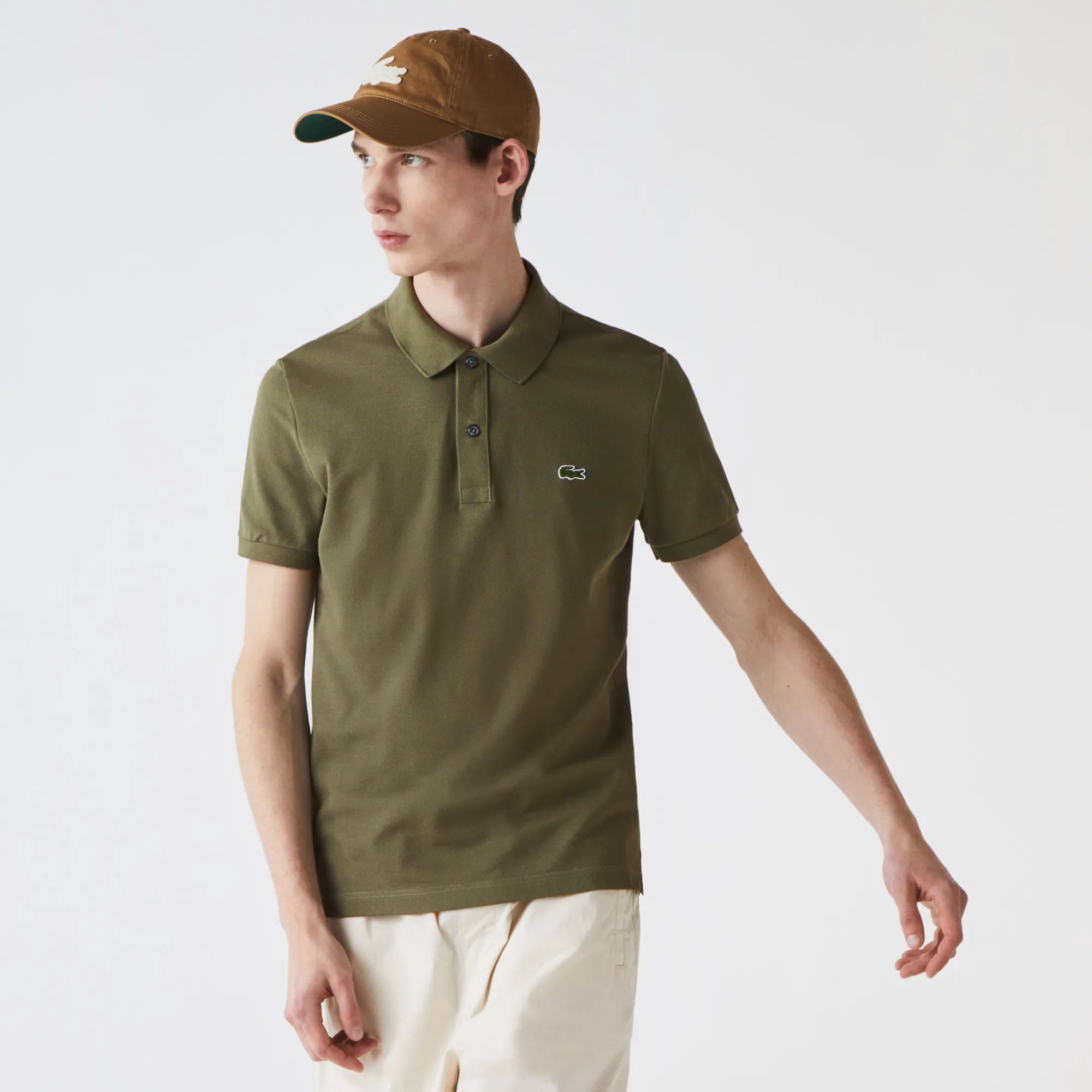 Мужское поло Lacoste L.12.12 Slim Fit, зеленый, арт. PH4012
