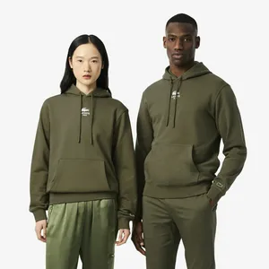Хлопковая толстовка Lacoste с капюшоном, хаки, арт. SH2740