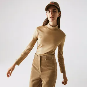 Женская хлопковая водолазка Lacoste, бежевый, арт. TF2310
