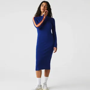 Шерстяное платье Lacoste, синий, арт. EF7050
