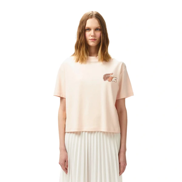 Футболка Lacoste из хлопка, розовый, арт. TF0504