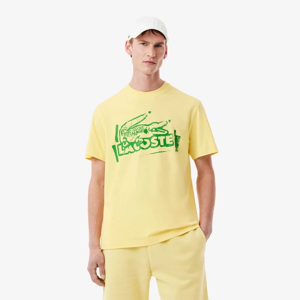 Мужская футболка Lacoste из органического хлопка, желтый, арт. TH0284