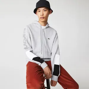 Флисовая толстовка Lacoste на молнии, серый, арт. SH6885