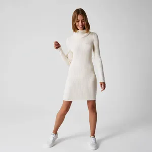Платье Lacoste с высоким воротником, белый, арт. EF2215