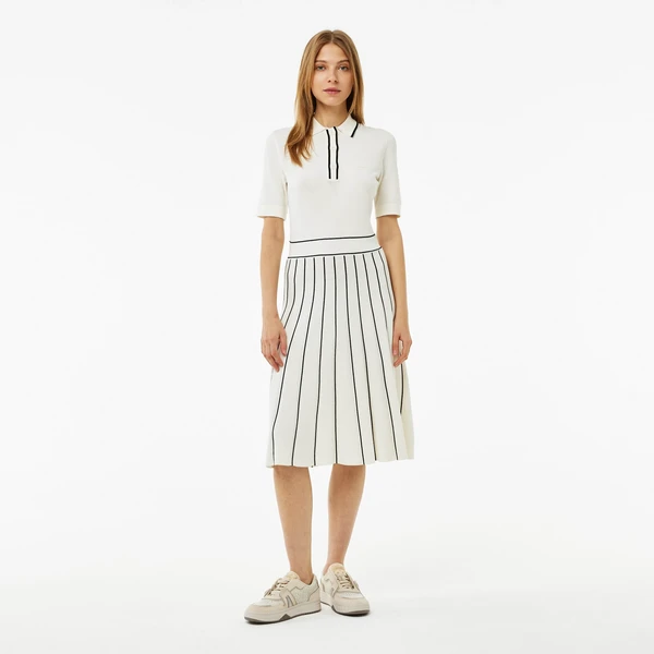 Платье-поло Lacoste Flare Fit Short, белый, арт. EF0314