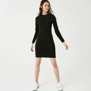 Платье Lacoste с длинным рукавом и круглым вырезом, бежевый, арт. EF0134