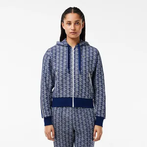 Женская жаккардовая толстовка Lacoste, синий, арт. SF7606
