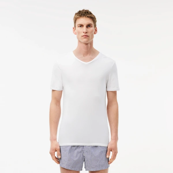 Мужская футболка Lacoste Slim Fit, белый, арт. TH3374
